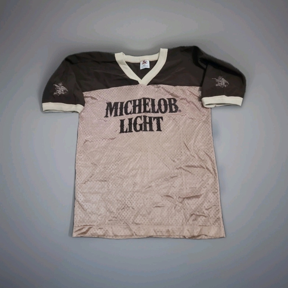 Michelob Light Men’s Two-Tone Jersey - Brown & Cream